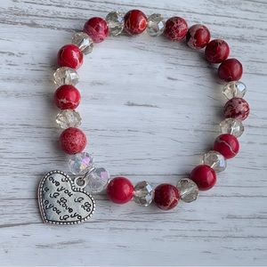 Heart charm bracelet